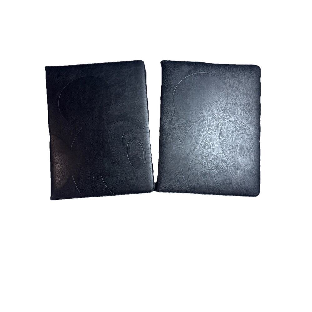 Disney Mickey Mouse Black Leather Portfolio Cover for 5 x 8 small legal pads (2)